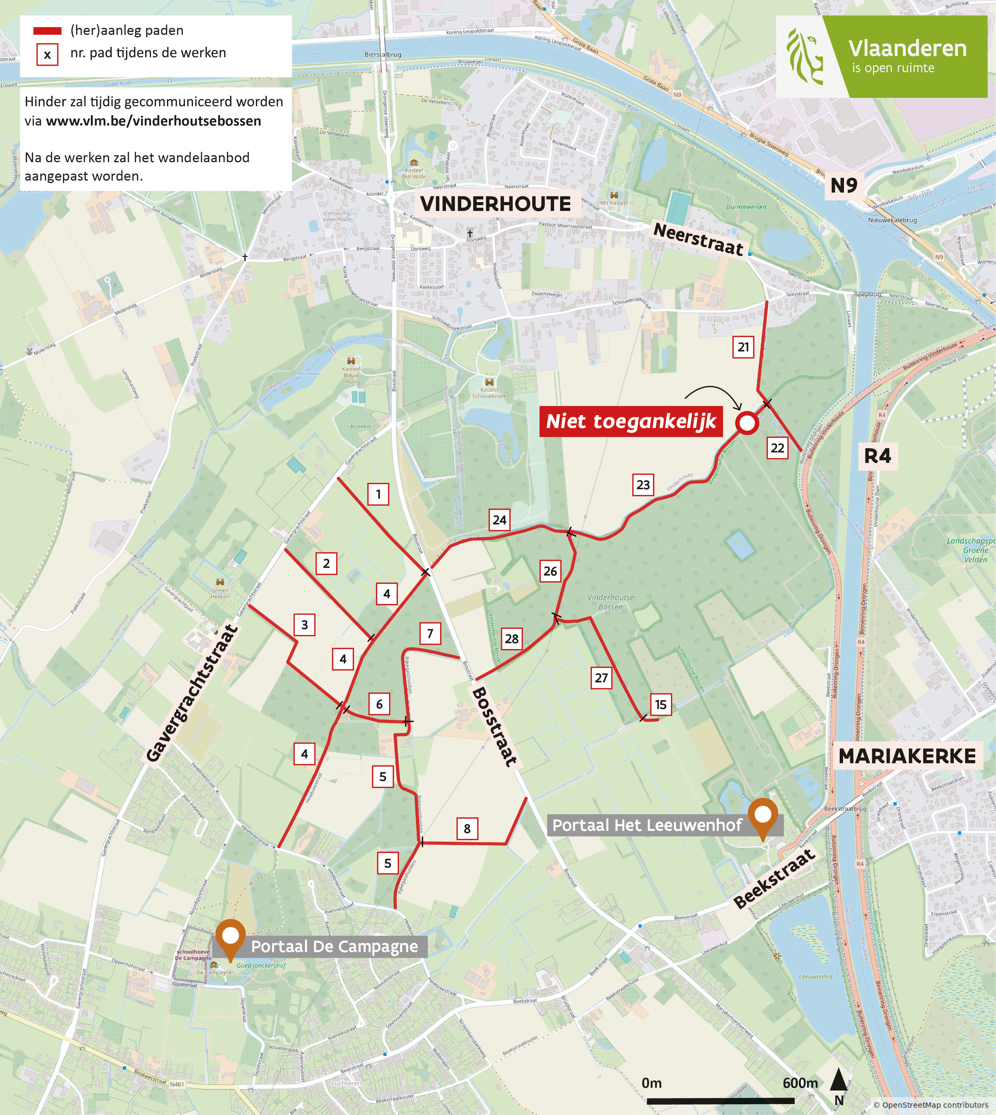 kaart werken uitvoering aan paden svz23okt2025