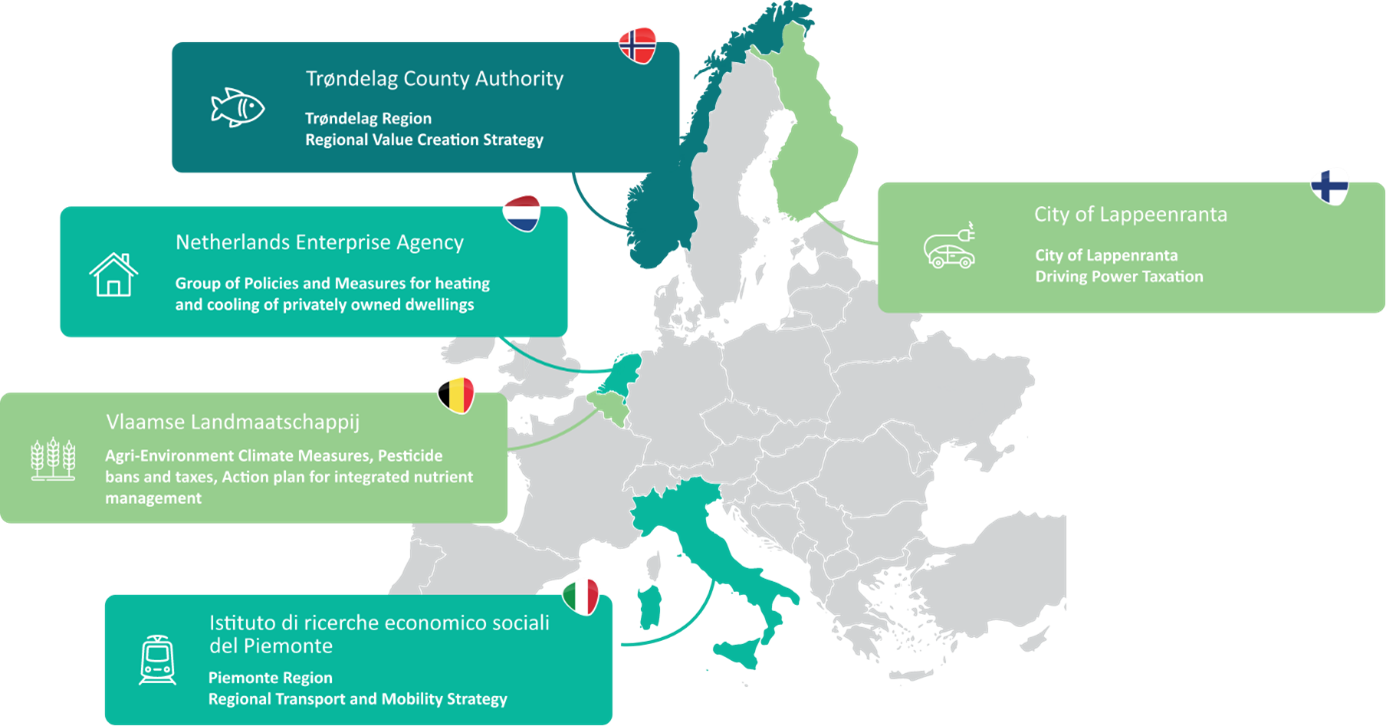 Situeringskaart case studies