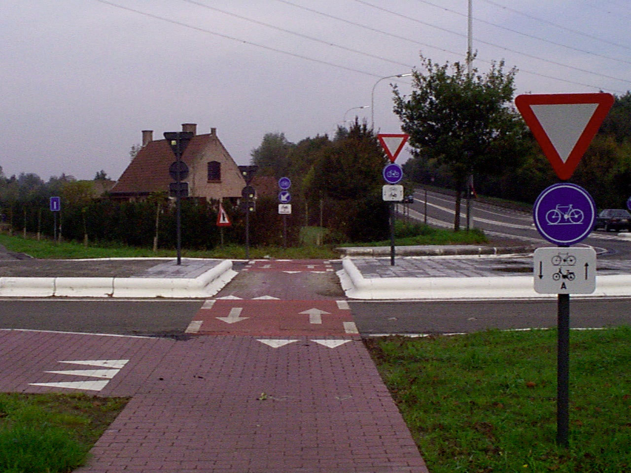 Heraanleg kruispunt fietspad