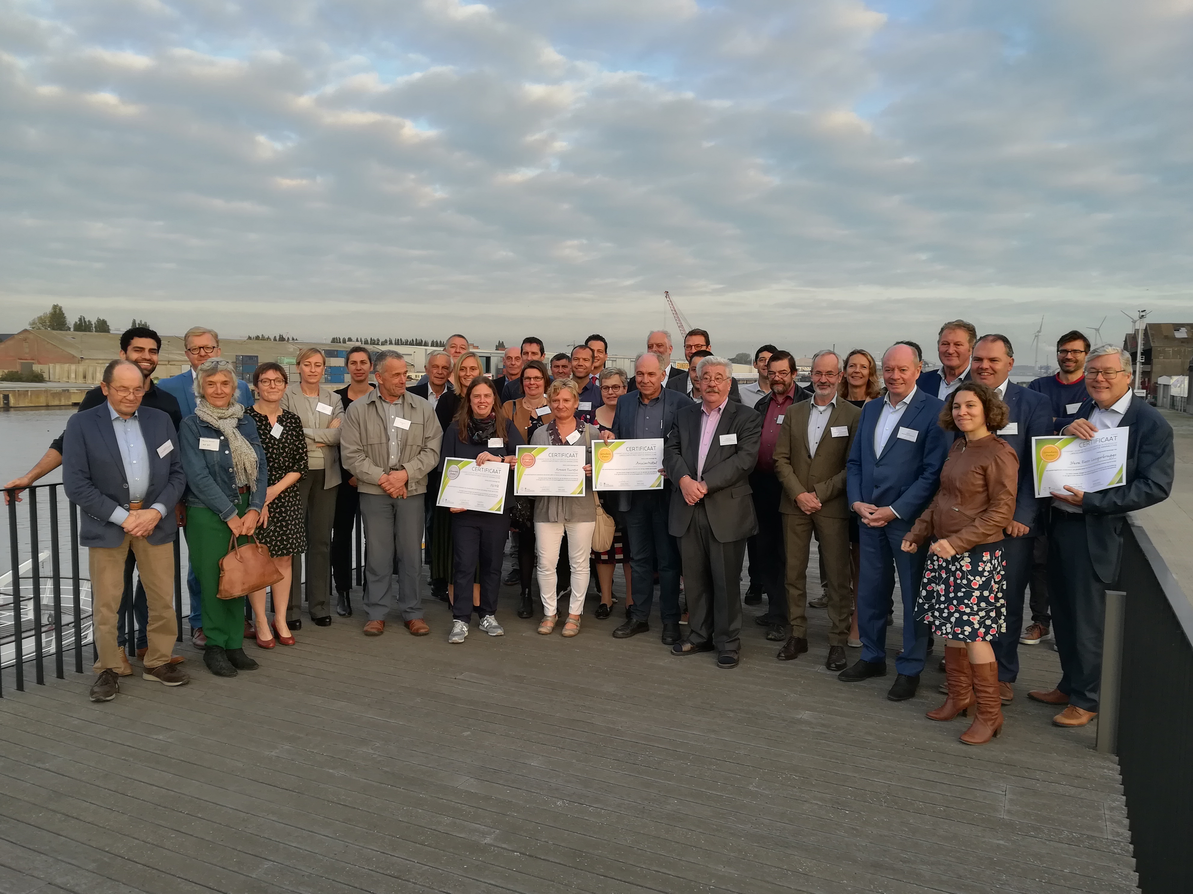 groepsfoto van alle aanwezige partners Landschapsfonds