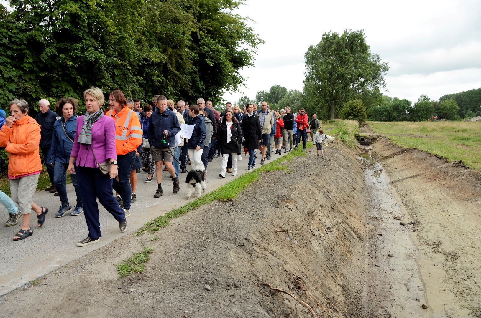 wandelen langs de werken