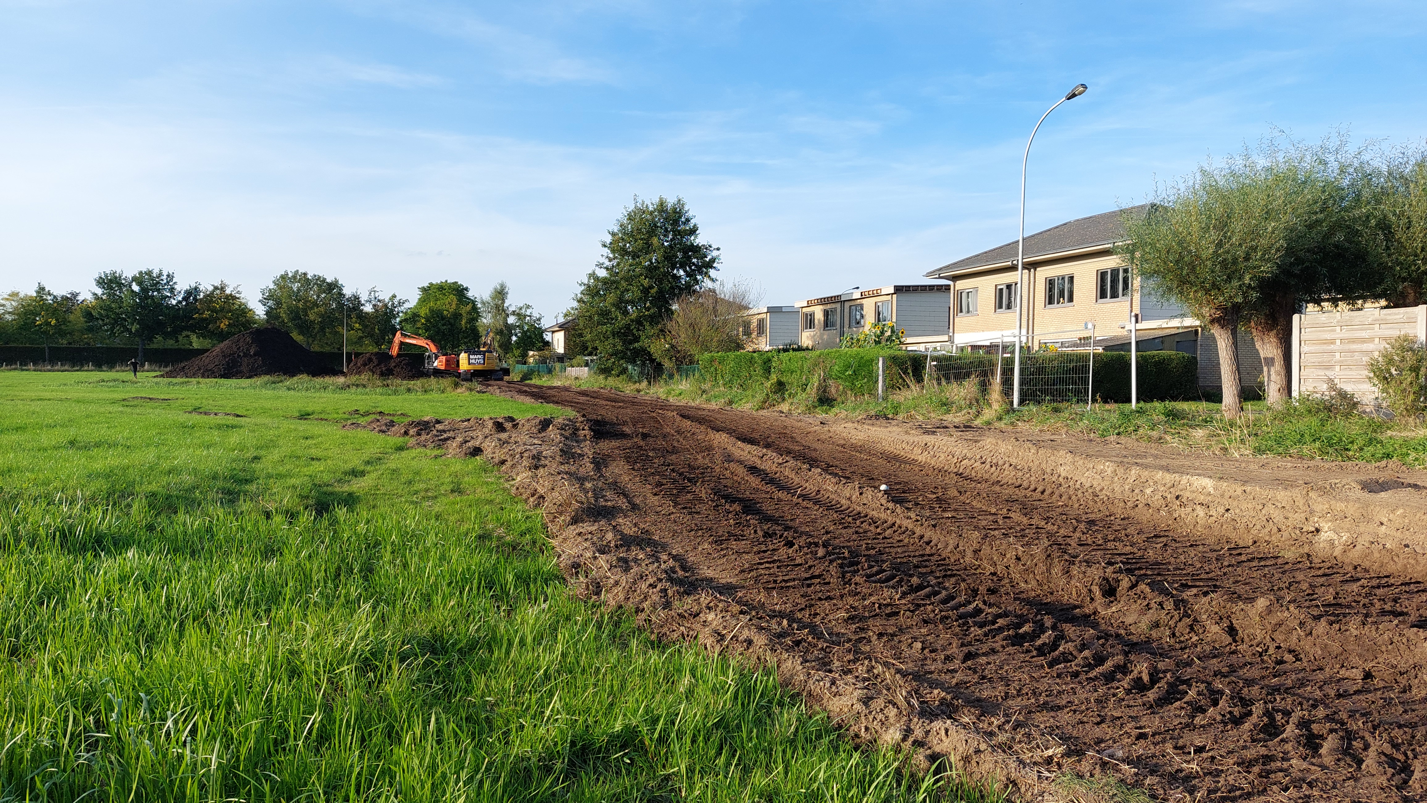 grondwerken nabij Groene Wijk