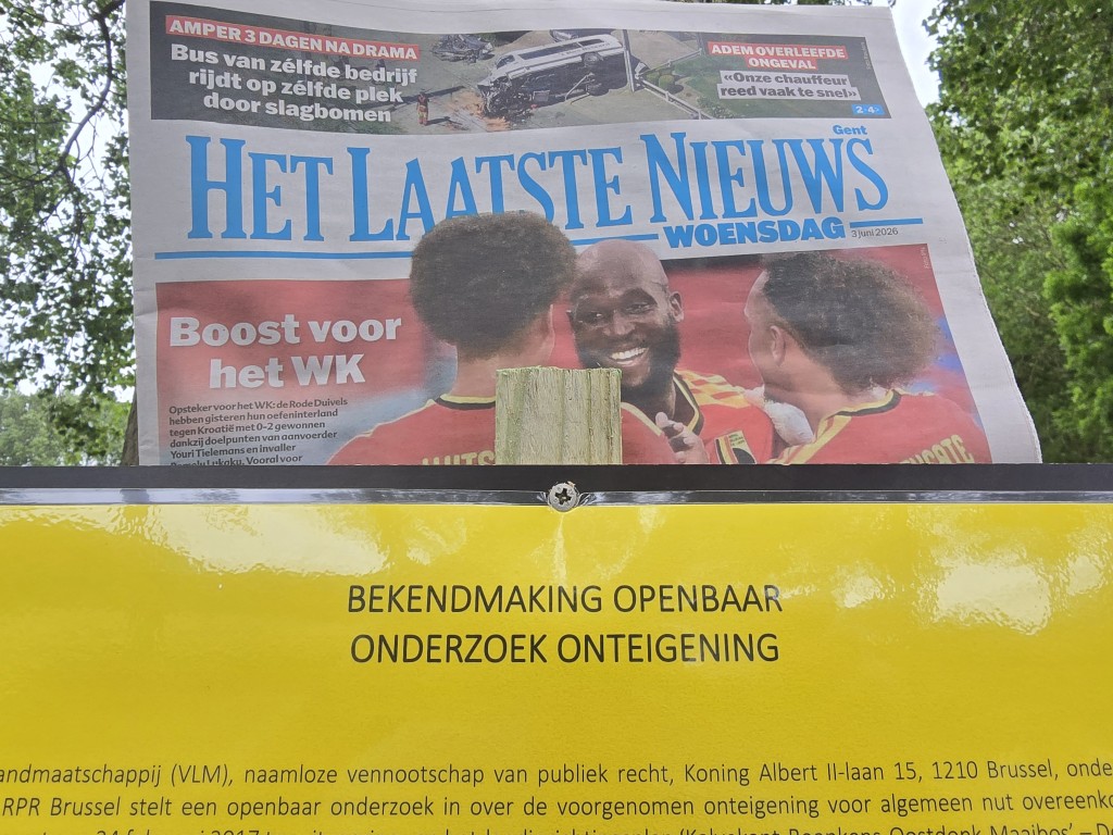 Plaatsing affiche openbaar onderzoek 3 juni