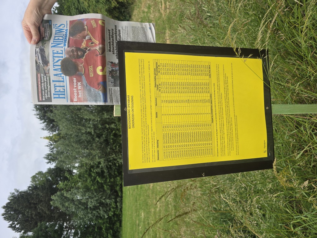 Plaatsing affiche openbaar onderzoek 3 juni