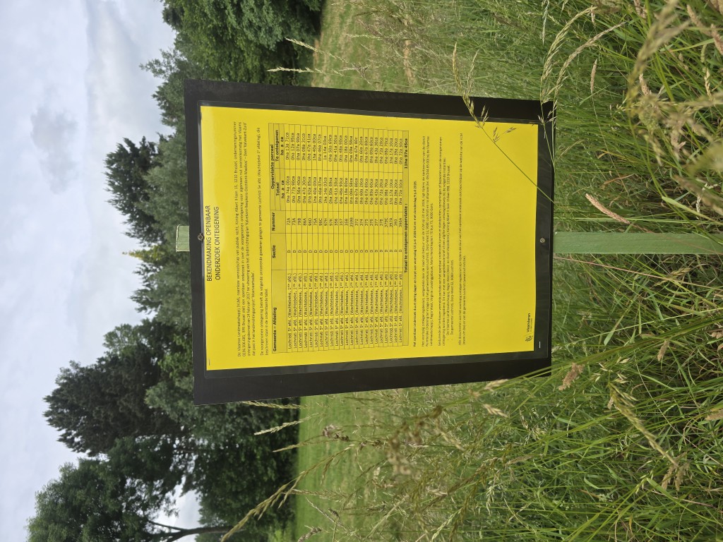 Plaatsing affiche openbaar onderzoek 3 juni