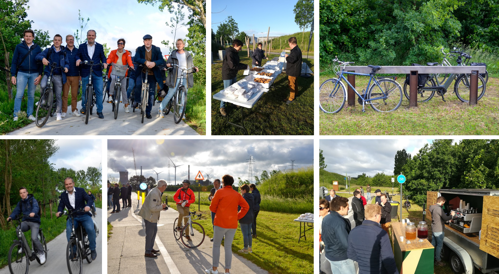 collage van het infietsmoment op 24 mei 2022