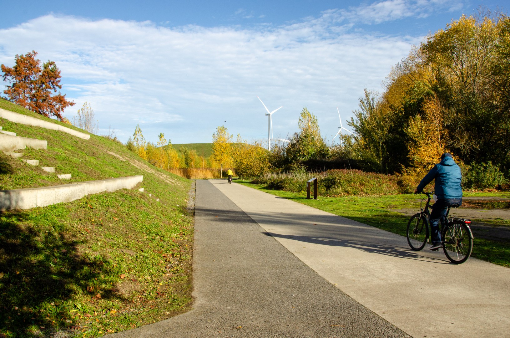 fietsverbinding door het park van Langerbrugge