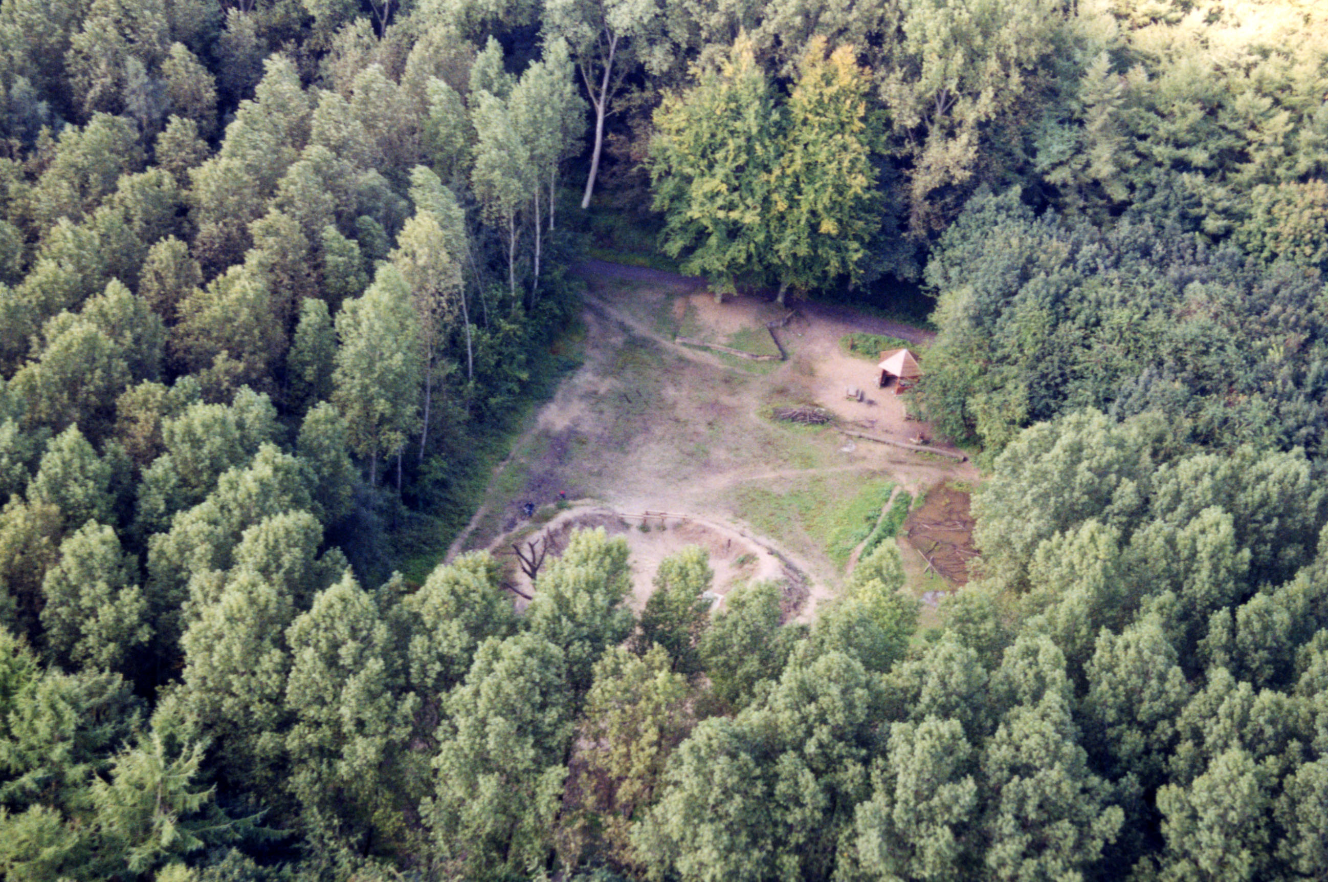 speelbos van uit de lucht