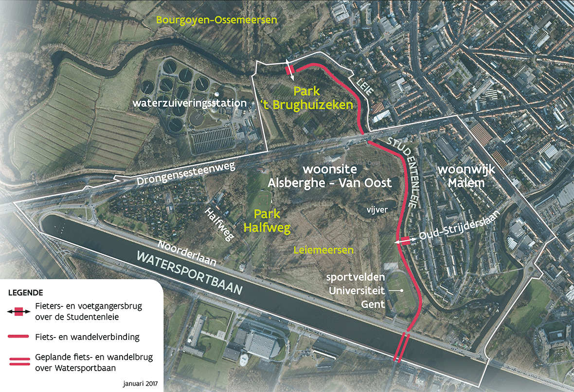 Kaart met situering van het project Malem, januari 2017