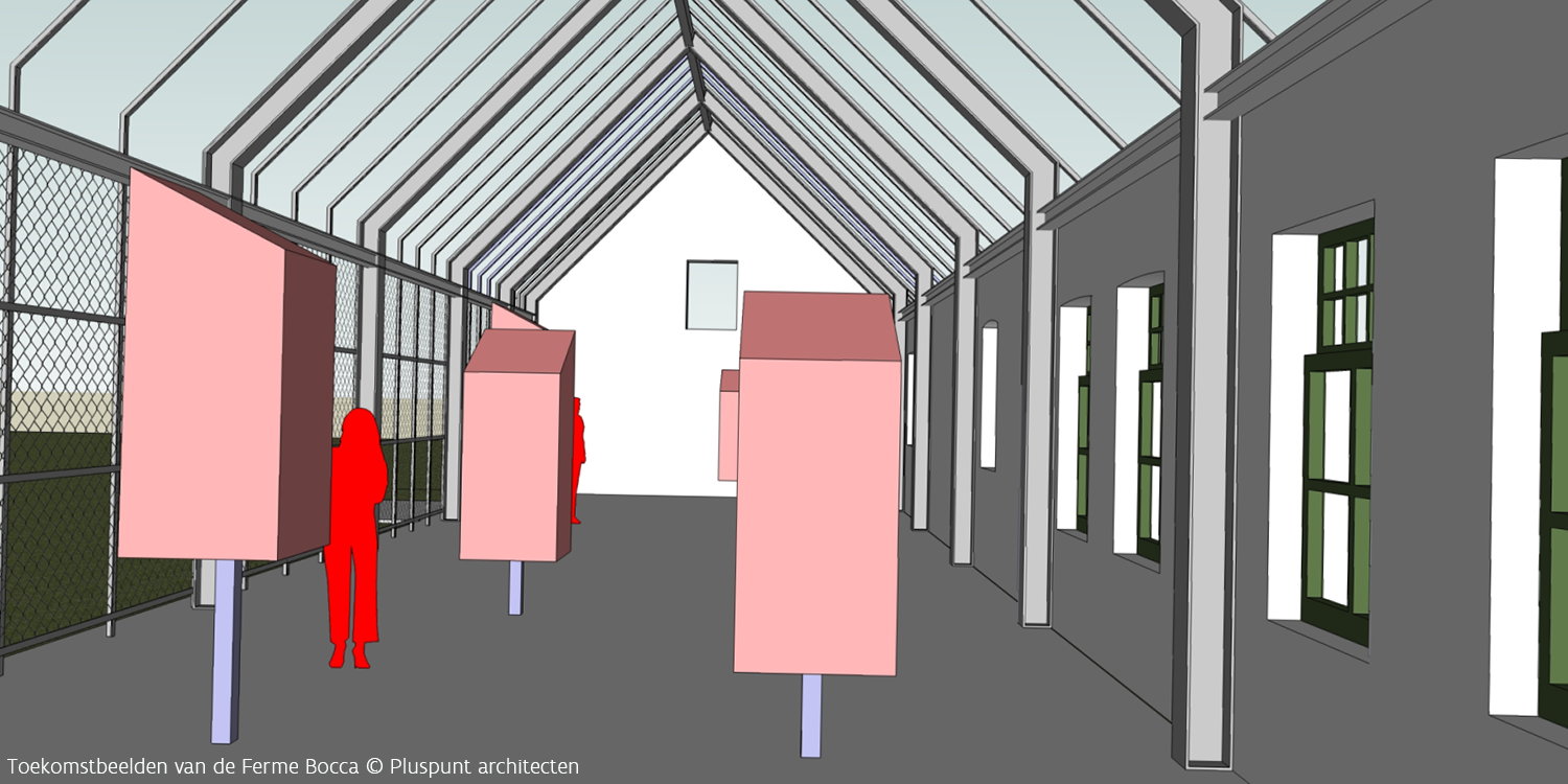 visualisatie toekomstbeeld ferme Bocca (c)Pluspunt Architecten