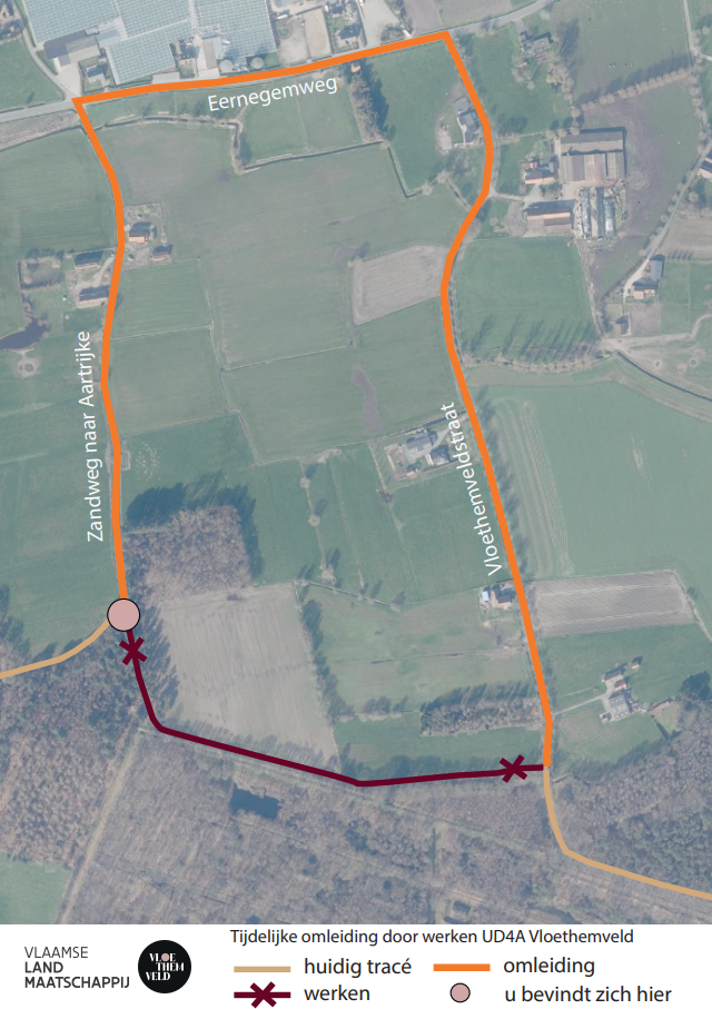 omleidingsplan langs Eernegemse Weg