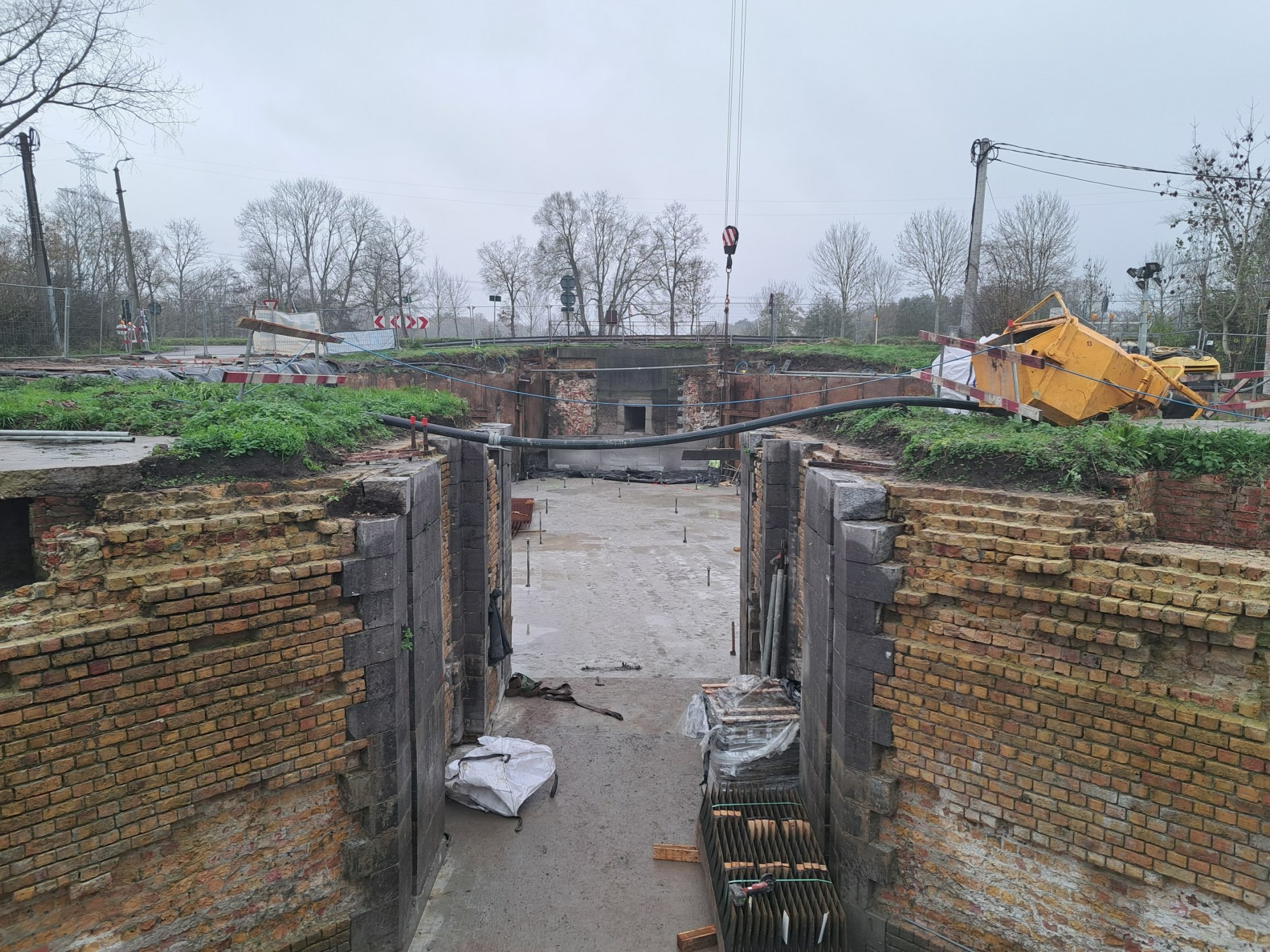 Sluis tijdens de renovatie, november 2025