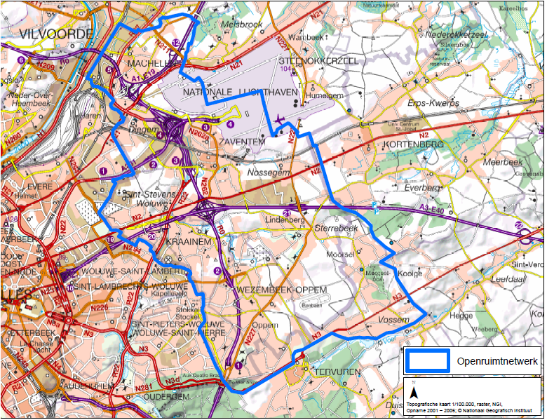 Kaartje met situering van het project