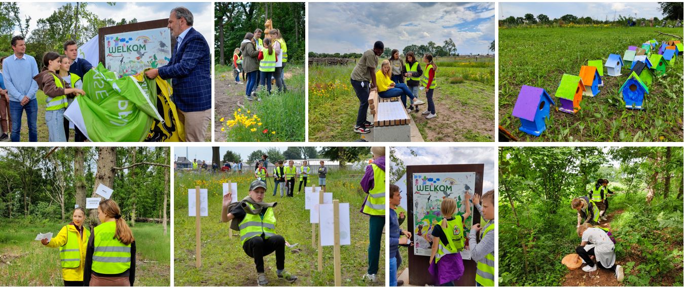 collage van de opening van het koppelingsgebied op 31 mei 2022