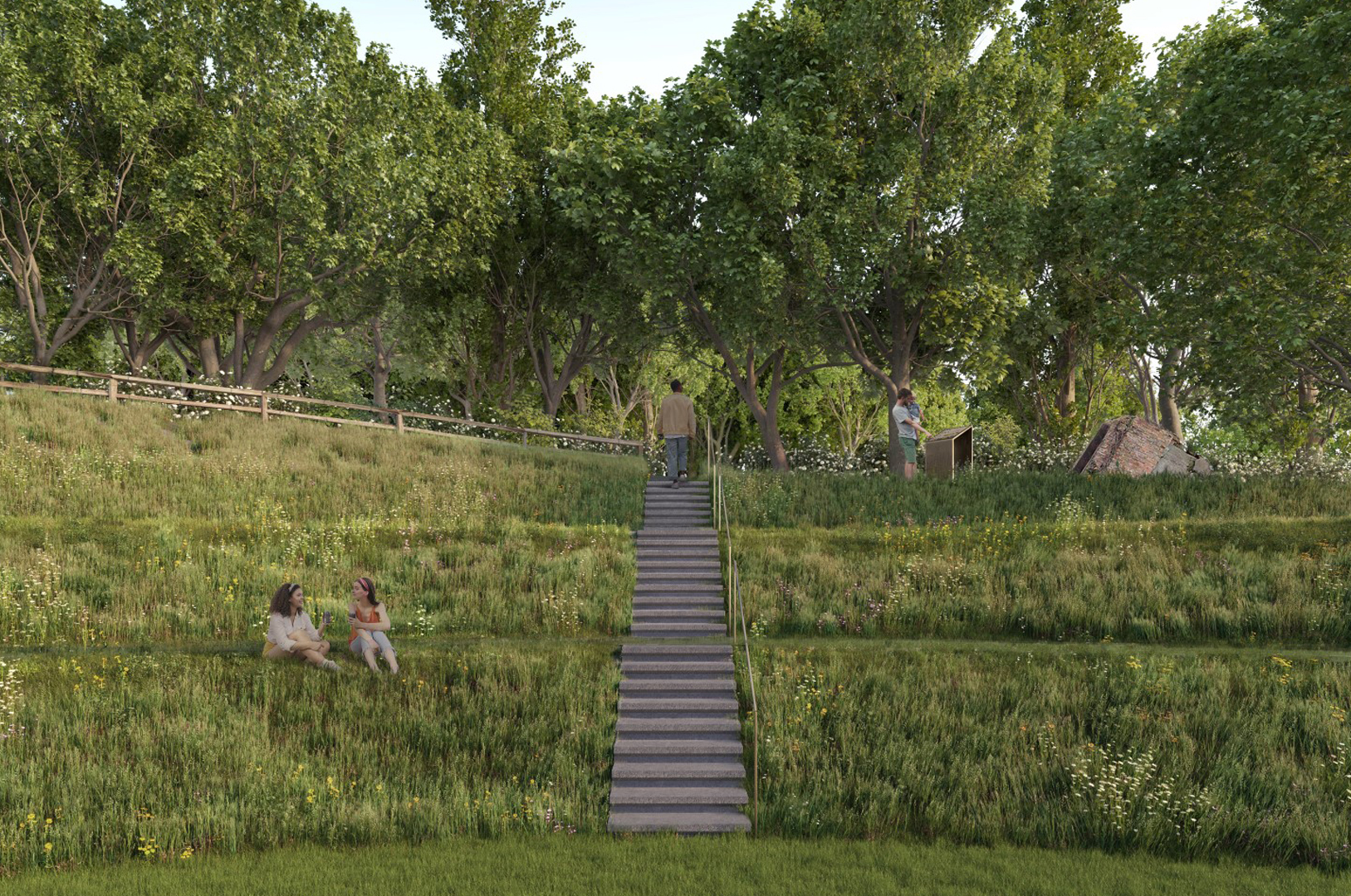 visualisatie groen amfitheater