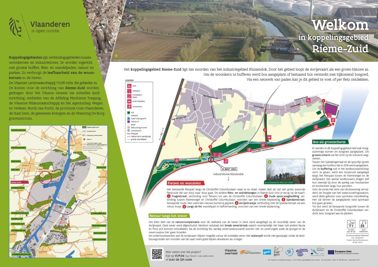 Infobord over het gebied Rieme-Zuid