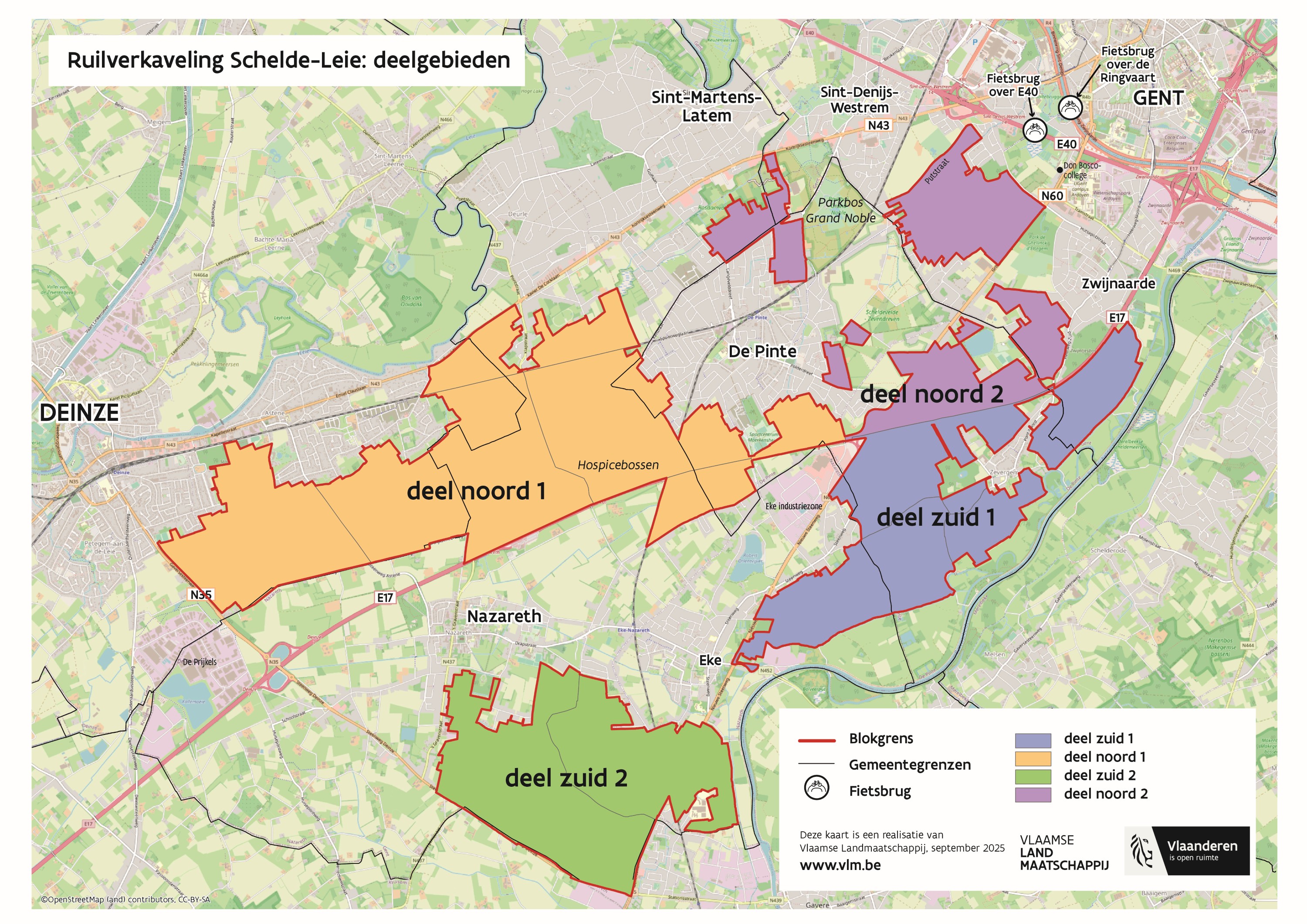 kaart die de volgorde van uitvoering weergeeft in 4 fases