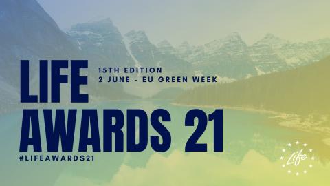Afbeelding toont logo van de LIFE Awards 2021