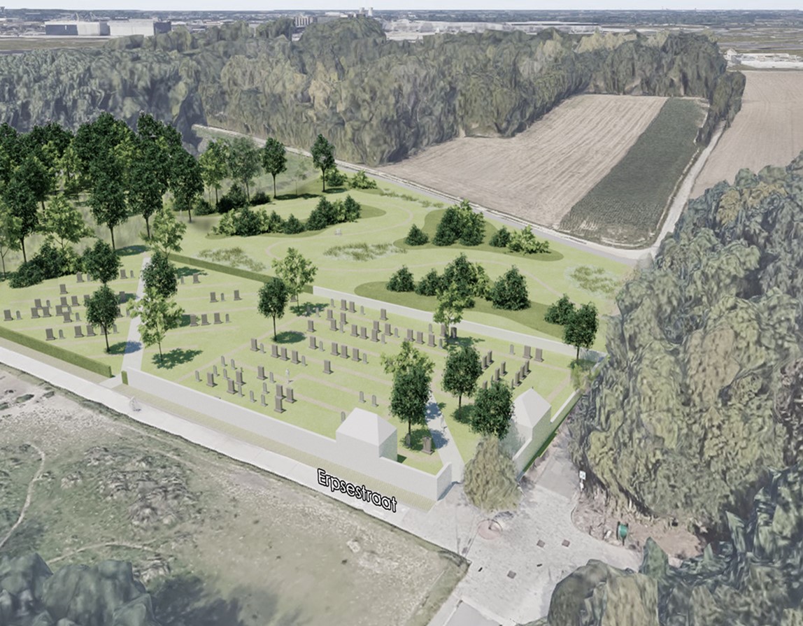 Mogelijk toekomstbeeld van de begraafplaats met natuurlijke inrichting