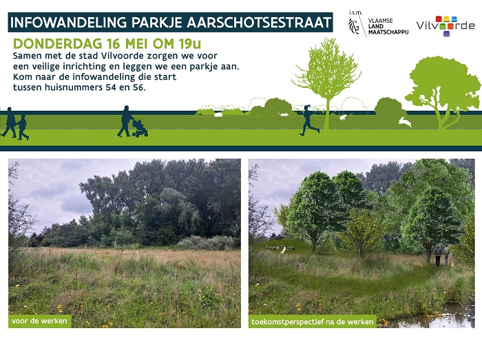 Foto toont flyer met informatie over infowandeling
