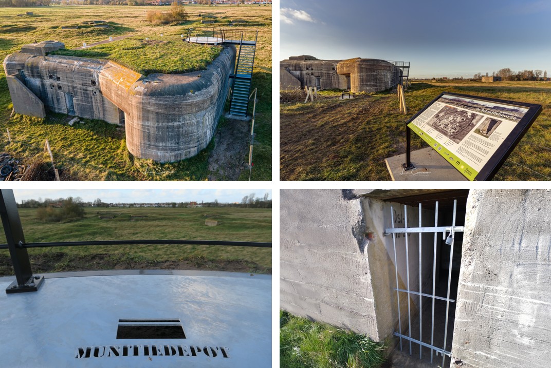 beeldcollage bunker en omgeving