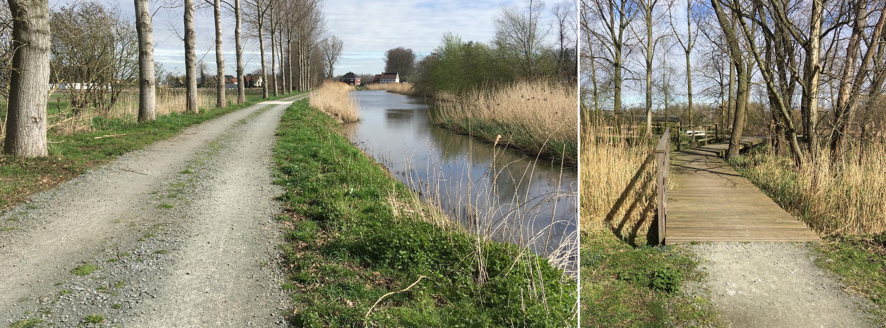 wandelpad langs de oude Moervaart