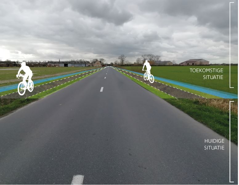 visualisatie nieuwe fietspaden
