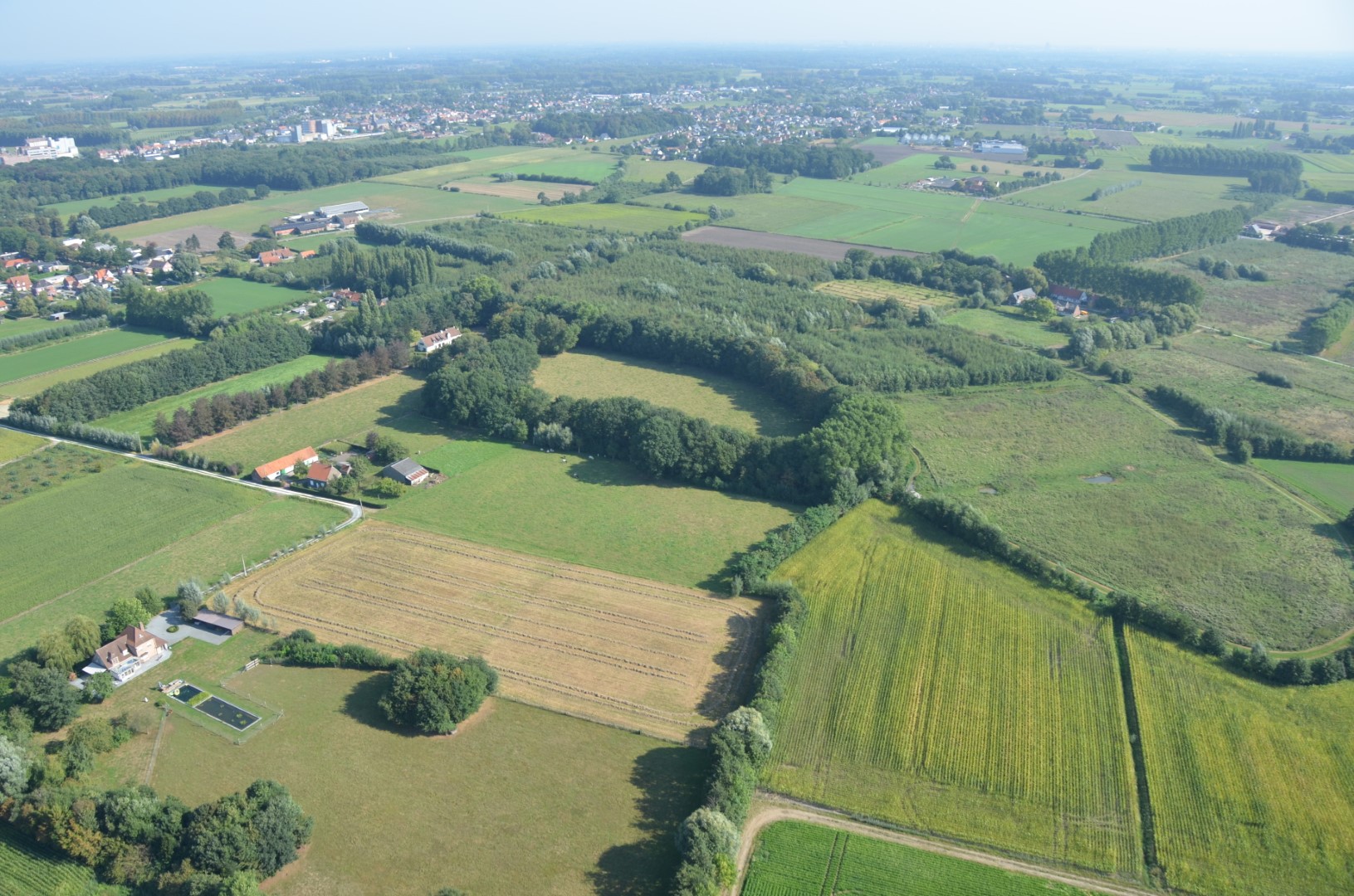 Stadsbos Deinze vanuit de lucht