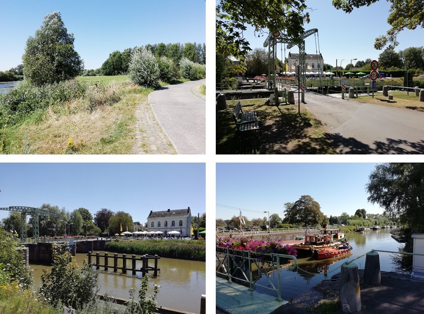 Foto's ter illustratie van maatregel 2, beplanting langs wegen en ter hoogte van Astene sas