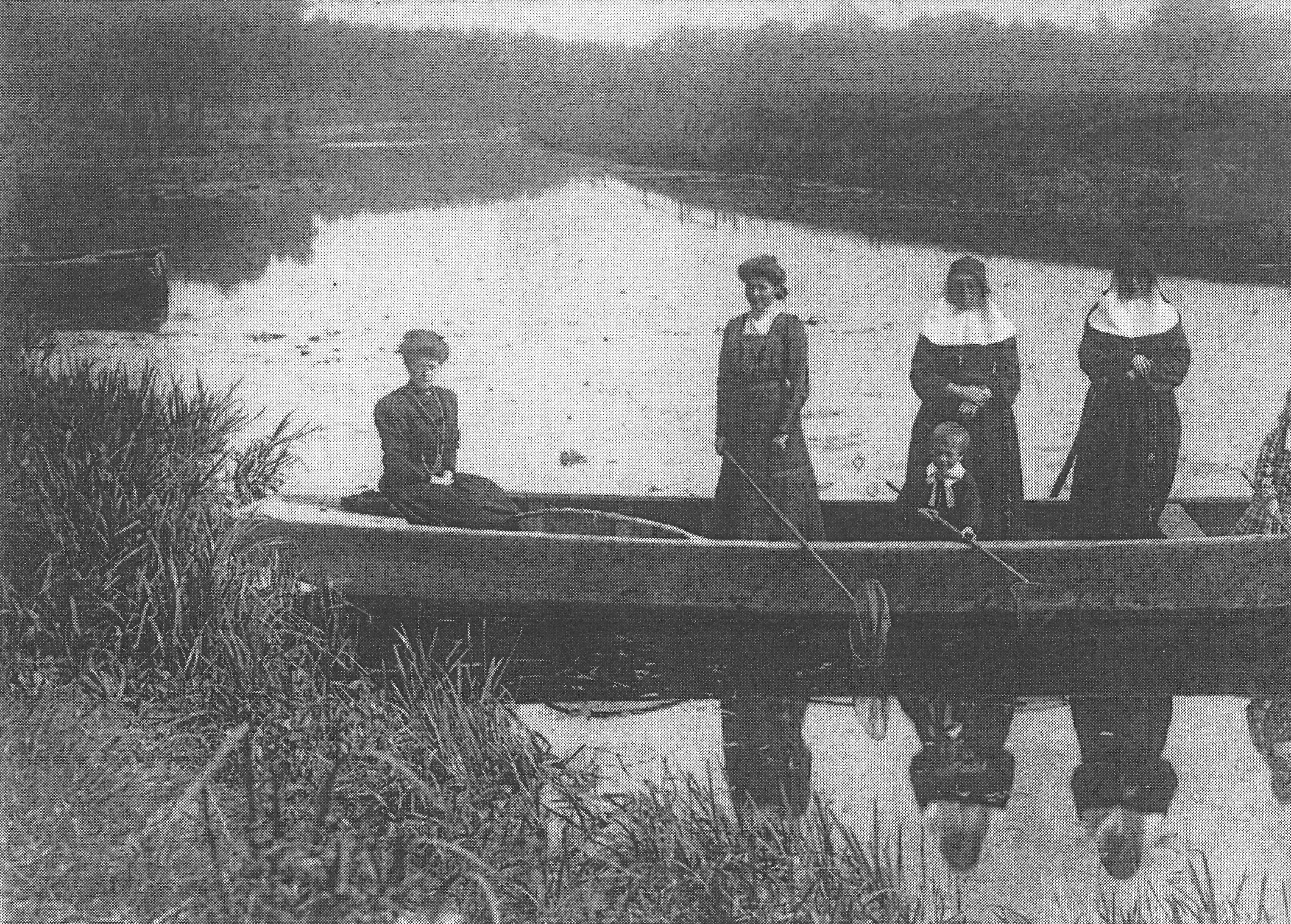 Oude foto van het veer