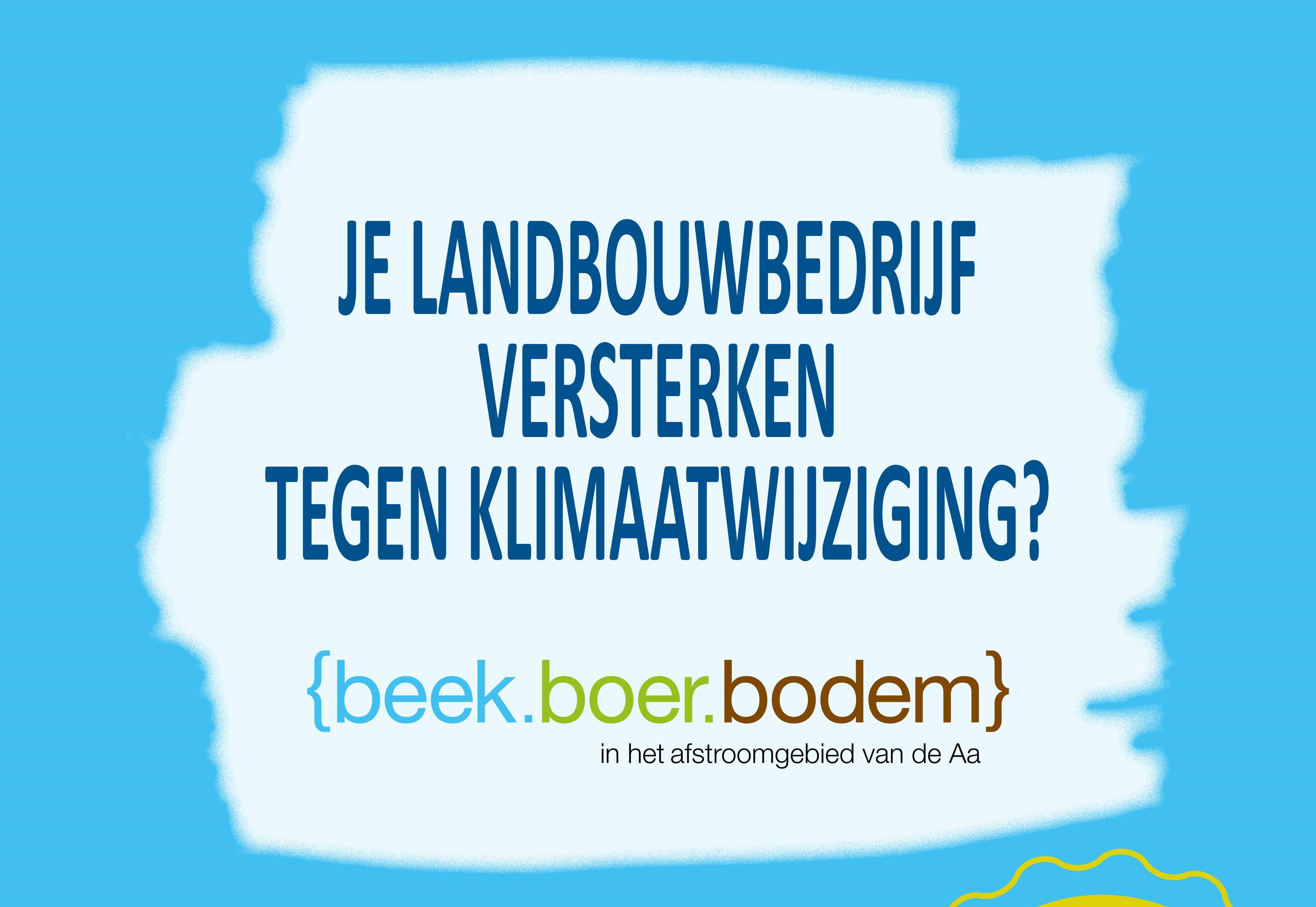 De hoofding van de promofolder van Beek Boer Bodem