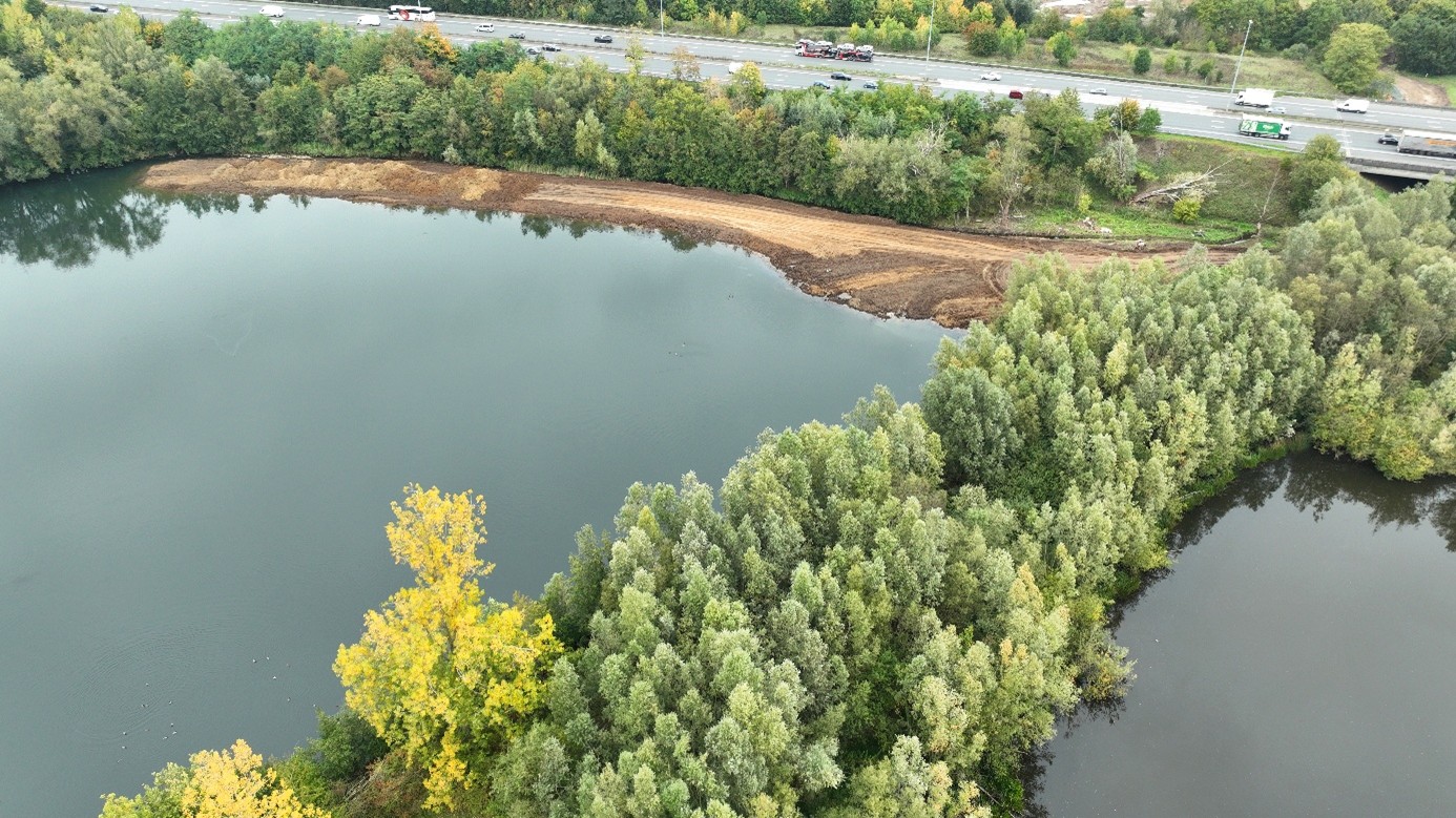 dronebeeld vooroeverzone Gatesvijver begin oktober 2025 (c)VLM-TomLagayse