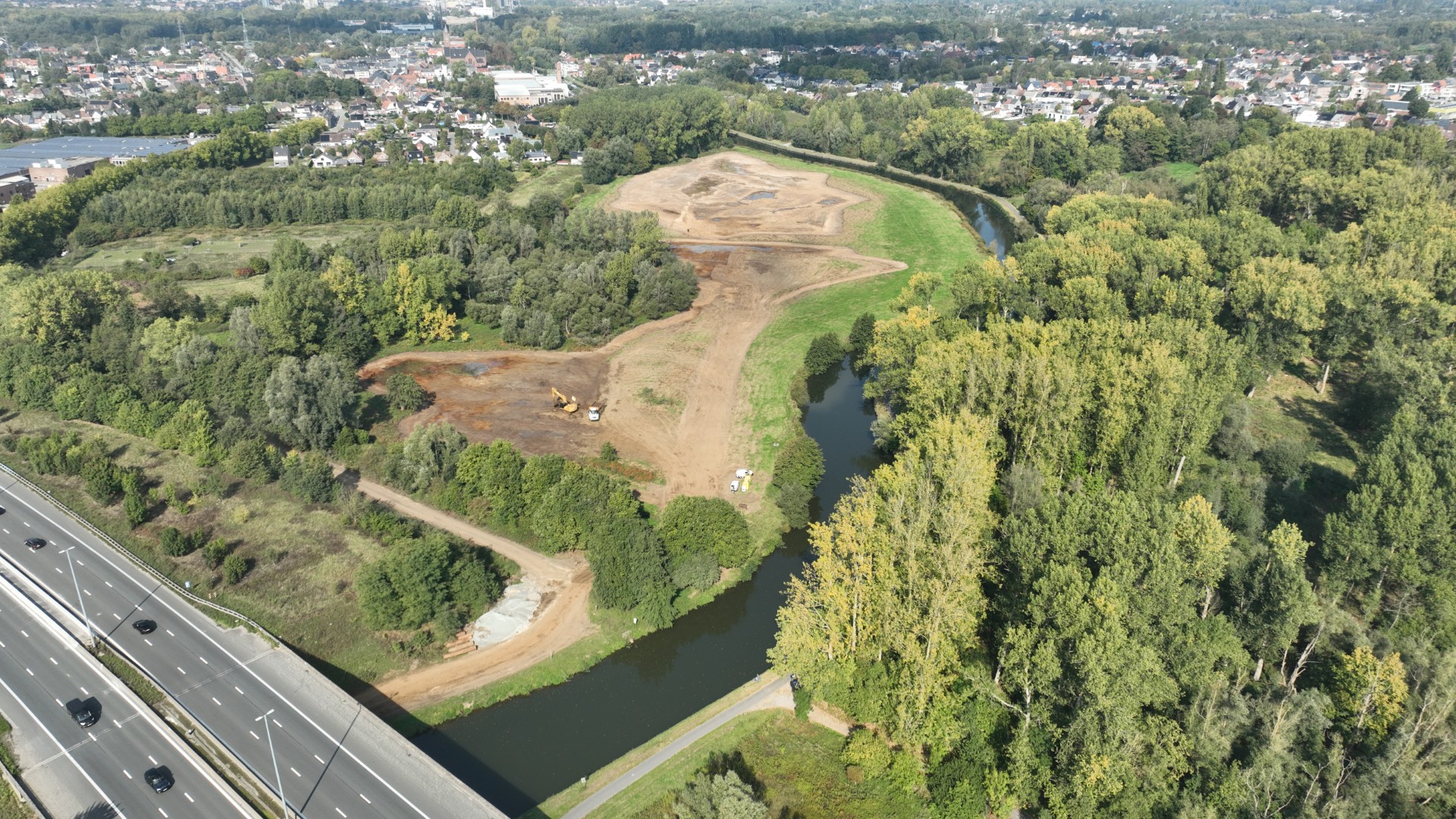 luchtbeeld afgravingen zone1 ten N van E40