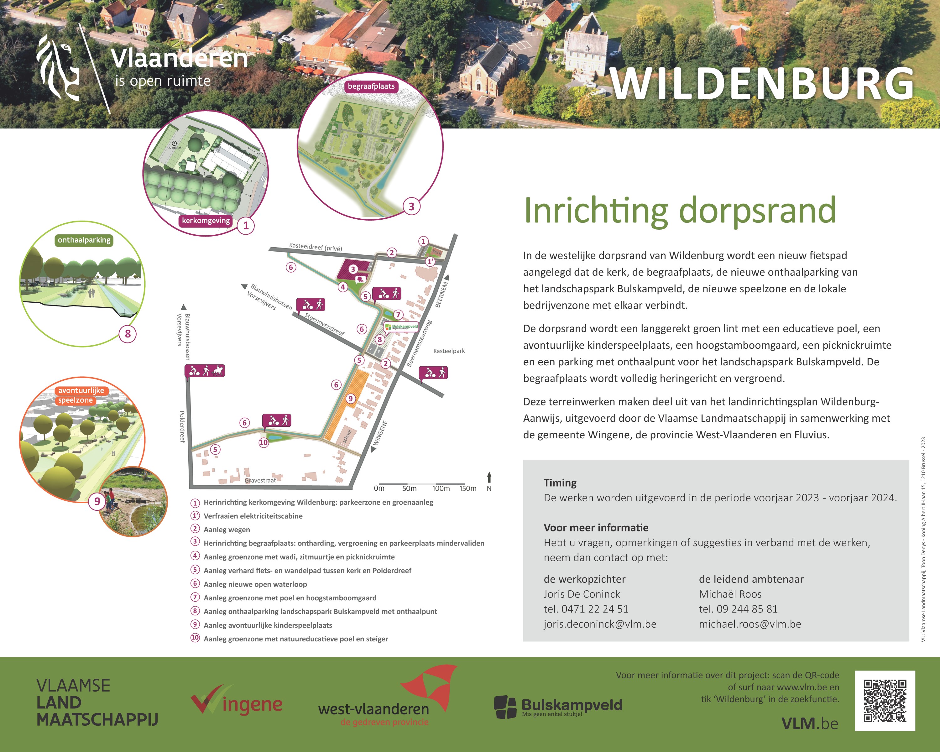 Infobord over inrichting van de dorpsrand