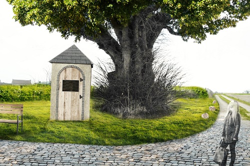 Foto toont beeld van hoe de kapel er na restauratie uit zal zien