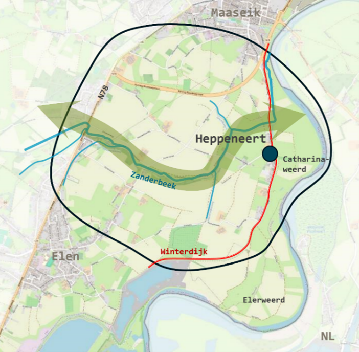situering van het Landinrichtingsplan Zanderbeek-Heppeneert