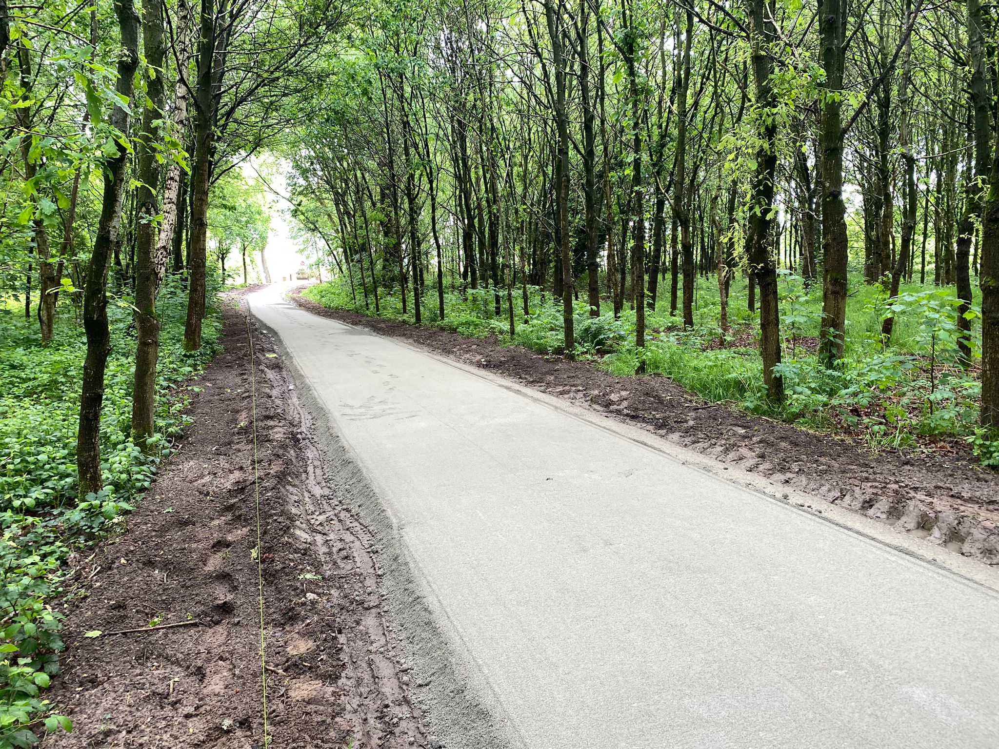 nieuw aangelegd pad