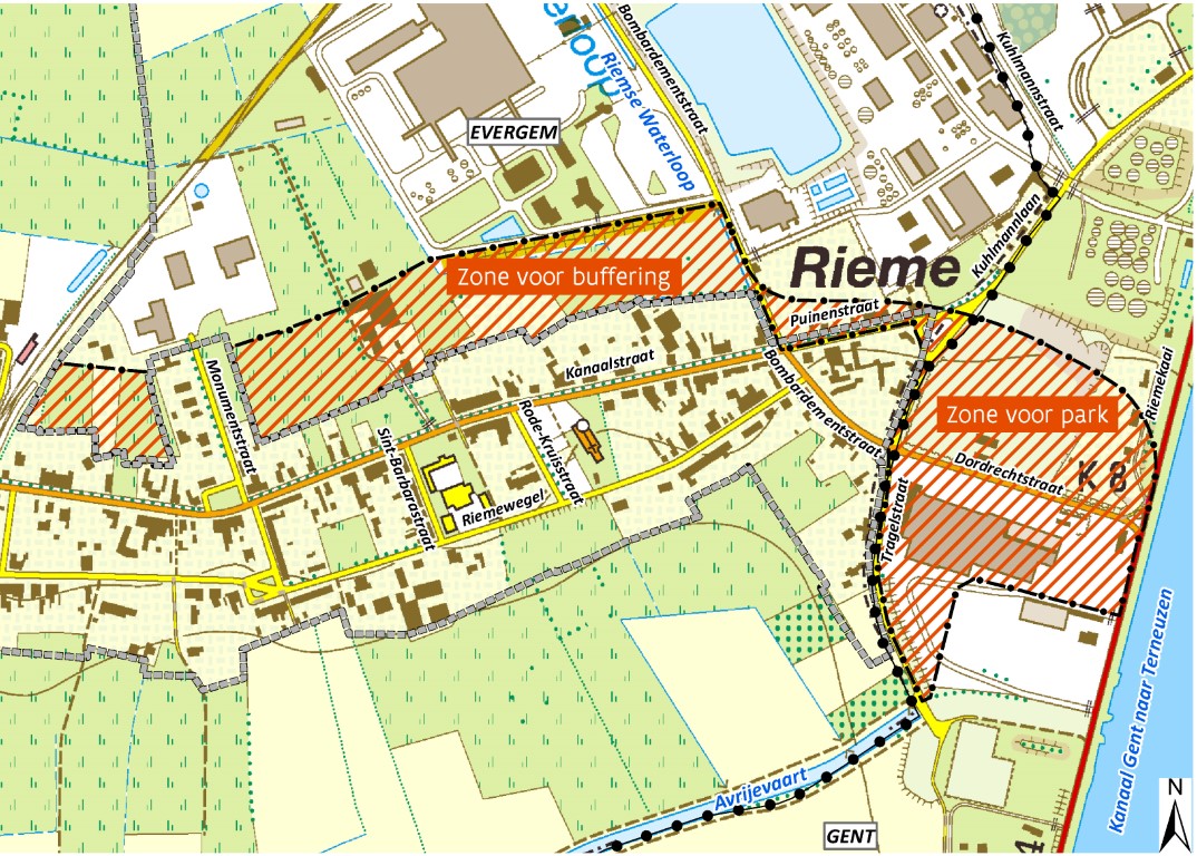 uitsnede situeringskaart Rieme-Oost